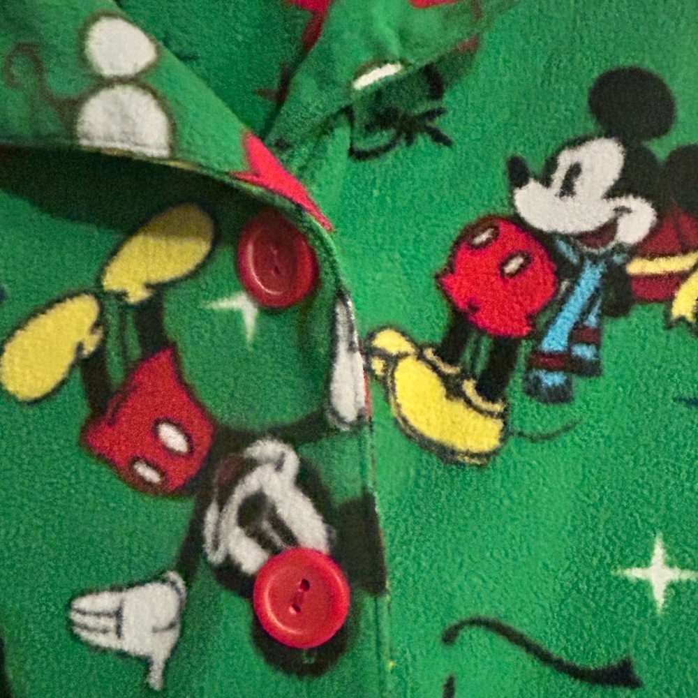 Disney Mickey Mouse Green Pajama Set!        Women’s size medium - Picture 3 of 7